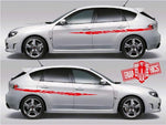 Graphics Racing Sticker Car Side Vinyl Stripes Fit Subaru Impreza - Brothers-Graphics