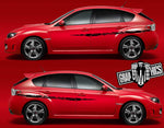 Graphics Racing Sticker Car Side Vinyl Stripes Fit Subaru Impreza - Brothers-Graphics