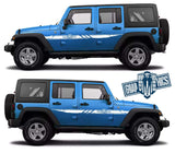 Pair Decal Sticker Vinyl Side Racing Stripes for Jeep Wrangler - Brothers-Graphics