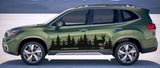 Premium Vinyl Stickers Compatible with Subaru Forester The beast in the forest Design